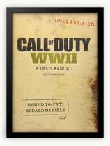 Quadro Decorativo Call of Duty WWII Game A3 30x42cm