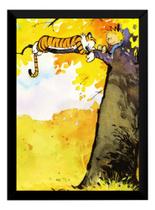 Quadro Decorativo Calvin E Haroldo Poster Moldurado 42x29cm
