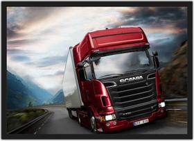 Quadro Decorativo Caminhão Veículos Com Moldura G01