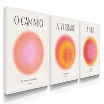 Quadro Decorativo Caminho, Verdade, Vida 55x40 Com Vidros Quadro Decorativo Caminho, Verdade, Vida 55x40 Com Vidros