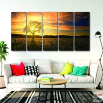 Quadro Decorativo Campo Arvore Seca 140x65