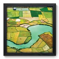 Quadro Decorativo - Campos de Arroz - 33cm x 33cm - 033qdpp