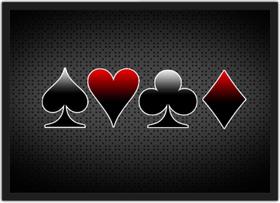 Quadro Decorativo Canastra Baralho Cartas Naipe Com Moldura G03