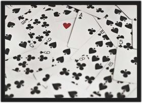 Quadro Decorativo Canastra Jogo de cartas Salas Baralho Decorações Com Moldura