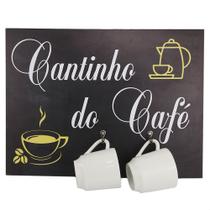 Quadro Decorativo Cantinho Do Café 30x40cm Com Dois Ganchos - D.Lima produtos