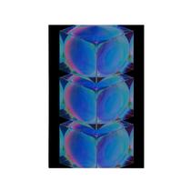Quadro Decorativo Canvas Abstrato Roxo Azul Geométrico 75x50