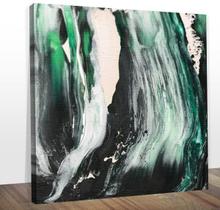 Quadro Decorativo Canvas Abstrato Verde Midiapoparte 60x60cm