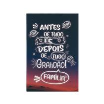 Quadro Decorativo Canvas Antes Fé Depois Gratidão Degradê
