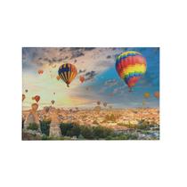 Quadro Decorativo Canvas Balão Arco Iris Colorido Cidade