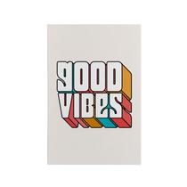 Quadro Decorativo Canvas Boas Good Vibes Colorido Teen Frase