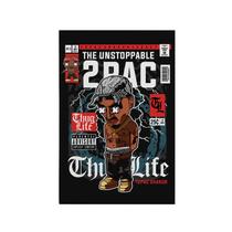 Quadro Decorativo Canvas Chib 2 Pac Rapper Americano Thug Life