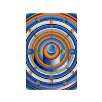 Quadro Decorativo Canvas Circulos Formas Azul Laranja Verde