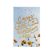 Quadro Decorativo Canvas Coisas Boas Acontecem Aqui Amarelo Quadro Decorativo Canvas Coisas Boas Acontecem Aqui Amarelo