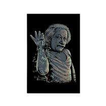 Quadro Decorativo Canvas Einstein Releitura Cinza Fórmulas