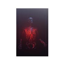 Quadro Decorativo Canvas Esqueleto Preto Vermelho Coração Quadro Decorativo Canvas Esqueleto Preto Vermelho Coração