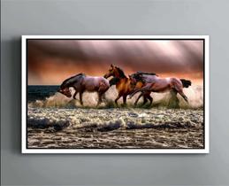 Quadro Decorativo Canvas Filete Cavalos Animais Natureza Cavalo Mar Praia Quadro Decorativo Canvas Filete Cavalos Animais Natureza Cavalo Mar Praia