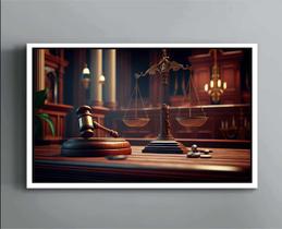 Quadro Decorativo Canvas Filete Escritórios Direito Advogados Livro Balança Quadro Decorativo Canvas Filete Escritórios Direito Advogados Livro Balança