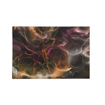 Quadro Decorativo Canvas Fumaça Colorida Laranja 70x50cm