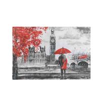 Quadro Decorativo Canvas Guarda Chuva Big Ben Inglaterra