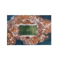Quadro Decorativo Canvas Ilha Estádio Futebol Oceano 70x50cm