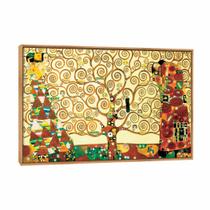 Quadro Decorativo Canvas Klimt - Árvore Da Vida 63X42Cm Moldura Clara