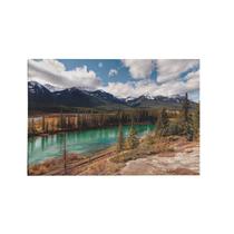 Quadro Decorativo Canvas Lago Paisagem Floresta Céu Azul