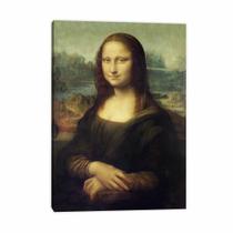 Quadro Decorativo Canvas Leonardo Da Vinci - Mona Lisa 120X80Cm No Chassi