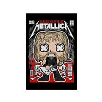 Quadro Decorativo Canvas Metallica James Vocalista Rock - Deliquadros