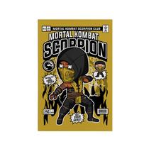 Quadro Decorativo Canvas MK Scorpion Jogo Luta Amarelo