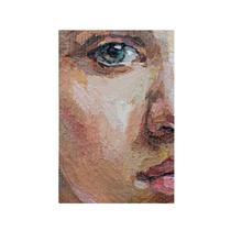 Quadro Decorativo Canvas Mulher Meia Face Rosto Efeito 3d