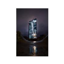 Quadro Decorativo Canvas Pista Skate Prédio Iluminado Noite Quadro Decorativo Canvas Pista Skate Prédio Iluminado Noite