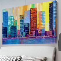 Quadro Decorativo Canvas Prédios Coloridos 50x70- Foto Paulista