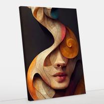 Quadro Decorativo Canvas Rosto Abstrato 50x70- Foto Paulista