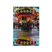 Quadro Decorativo Canvas Rua Letreiro Luminoso Chinês Cidade