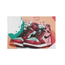 Quadro Decorativo Canvas Tênis Estilo Vermelho Branco 75x50