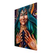 Quadro Decorativo Canvas Xamânico Indígena Mística Sala60x40 Quadro Decorativo Canvas Xamânico Indígena Mística Sala60x40