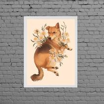 Quadro Decorativo cão My Pet Flowers 45x34cm