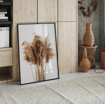 Quadro Decorativo Capim Dos Pampas - Plumas 24x18cm