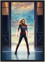 Quadro Decorativo Capitã Marvel Séries Filmes Cinema Decorações Com Moldura G01