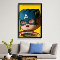 Quadro Decorativo Capitão América 40x60 cm Placa Decorativa em MDF para Decoração de interiores Quadro Decorativo Capitão América 40x60 cm Placa Decorativa em MDF para Decoração de interiores