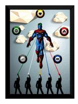 Quadro Decorativo Capitão Planeta Retro Poster Moldurado Quadro Decorativo Capitão Planeta Retro Poster Moldurado