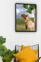 Quadro Decorativo Capivara Tropical - 70X50Cm