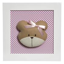 Quadro Decorativo Cara Da Ursa Quarto Bebê Infantil Menina Quadro Decorativo Cara Da Ursa Quarto Bebê Infantil Menina