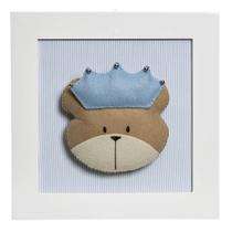 Quadro Decorativo Cara Do Urso Príncipe Quarto Bebê Infantil Menino Quadro Decorativo Cara Do Urso Príncipe Quarto Bebê Infantil Menino