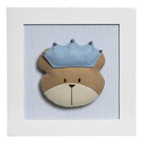 Quadro Decorativo Cara Do Urso Príncipe Quarto Bebê Infantil