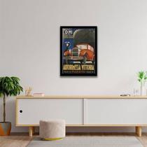 Quadro Decorativo Carro Antigo Vermelho Moldura Preta Quadro Decorativo Carro Antigo Vermelho Moldura Preta