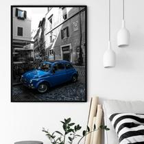 Quadro Decorativo Carro Azul - 70x50cm Quadro Decorativo Carro Azul - 70x50cm