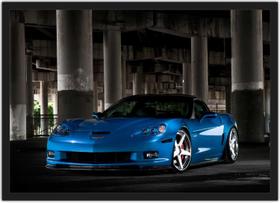 Quadro Decorativo Carro Corvette Quartos Salas Decoração Com Moldura Quadro Decorativo Carro Corvette Quartos Salas Decoração Com Moldura