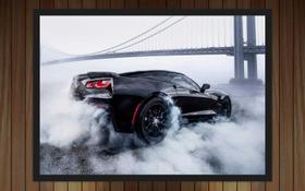 Quadro Decorativo Carro Corvette Quartos Salas Decoração Com Moldura Quadro Decorativo Carro Corvette Quartos Salas Decoração Com Moldura
