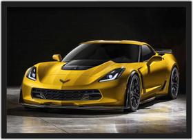 Quadro Decorativo Carro Corvette Quartos Salas Decoração Com Moldura